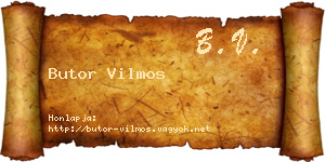 Butor Vilmos névjegykártya